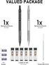 Nicpro 2 PCS Mechanical Pencils 0.5mm & 0.7 mm with Case, MP1000 Metal Artist Pencil Set with 6 Tubes HB Lead Refills, 3 Erasers, 9 Eraser Refills...