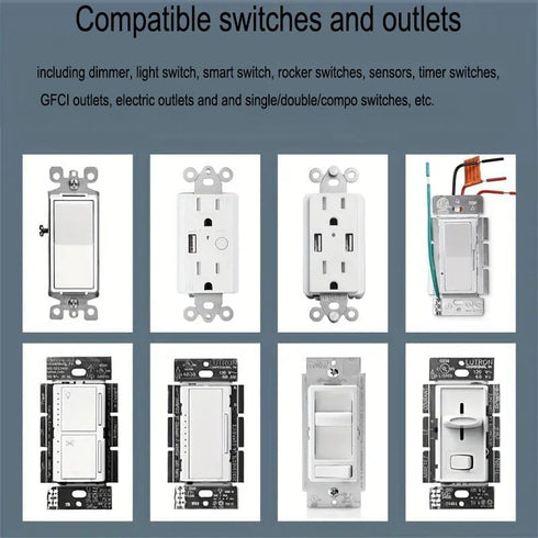 Screwless Decorator Wall Plates 3-Gang Switch Outlet Electrical Cover Pate Unbreakable Thermoplastic Faceplate for Decorative Receptacle Outlet Sw...