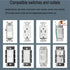 Screwless Decorator Wall Plates 3-Gang Switch Outlet Electrical Cover Pate Unbreakable Thermoplastic Faceplate for Decorative Receptacle Outlet Sw...