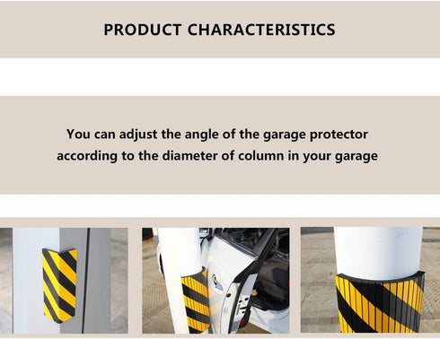 Garage Wall Protector Foam Wall Column Guard for Parking Garages - Reflective Wall Edge Protector - 2 Pack Pole Guard - Wall Edge and Bumpers Guar...