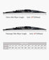 VTOGOI® Windshield Wiper Blades Replacement for 2005-2010 Ford Explorer/2003-2009 Honda Element/2009-2014 Nissan Cube,Original Factory Quality Fro...
