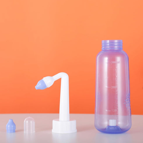 ?????????? ?????????? 2 Neti Pots with 40 Salt Packs for Nasal Irrigation, Nasal Rinse Bottle for Relieves Nasal Congestion and Irritation, All Na...