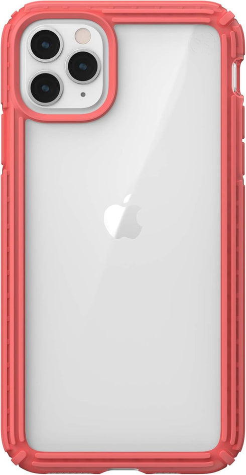 Speck Products Presidio V-Grip iPhone 11 PRO Max Case, Clear/Parrot Pink...
