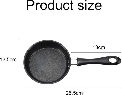 Egg Frying Pan, 4.7-Inch Single Egg Durable Small Pan with Handle, Nonstick Frying Pan With Lid Covered, Heat Resistant Small Egg Skillet Cooking ...