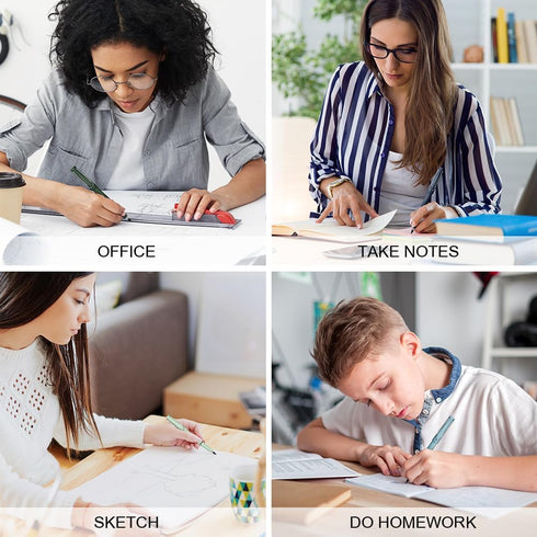 Infinity Pencil,6PCS Inkless Pencil Inkless Magic Pencil with Extra 2 Eraser Reusable Everlasting Pencil with 8 Replaceable Nibs for Writing Drawi...