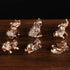 BRABUD Gold Resin Small Elephants Statues Home Decor Collection Gift Set of 6 BS123 (Gold)...