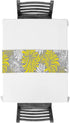 Floral Table Runner-Yellow Gray White Cotton linen-Long 72 inche Dresser Scarves,Flower Tablerunner for Kitchen Coffee/Dining Table Bedroom Home L...