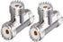 UHF Triple Tee Connector UHF Female to Dual UHF Female 3 Way Splitter Coax Adapter PL259 SO239 T Shape Adapter for Ham Radio CB Antenna 2 Pack...