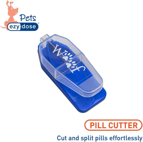 Ezy Dose Pet Pill Cutter with Safety Shield for Dogs, Daily Usage, Safely Cut Pills, Vitamins and Tablets, Accurate and Easy Cutting, Great for Hi...