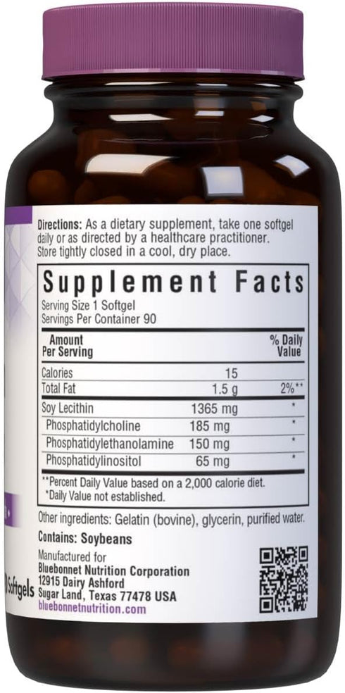 Bluebonnet Lecithin 1365mg, 90 count...