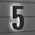 5 Inch LED House Numbers, ABS-Polymer, Premium Quality, Backlit LED 2700K Illuminated Home Address Number, Lighted House Numbers, Modern Address N...