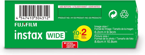 Fujifilm Instax Wide Instant Film Twin Pack - 20 Exposures...