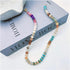 Natural Stone Beaded Necklace for Women Colorful Beads Choker Necklace Boho Handmade Beaded Necklace Beach Surfer Necklace Summer Jewelry Gift for...