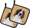 Caroline's Treasures SC9131PTHD Springer Spaniel Wipe Your Paws Pair of Pot Holders Kitchen Heat Resistant Pot Holders Sets Oven Hot Pads for Cook...