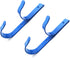 4 PCS Set Wide Pool Pole Hangers Heavy Duty Blue Aluminium Holder Hooks with Screws Perfect Hook Holders for Swimming Pool,Telescopic Poles,Skimme...