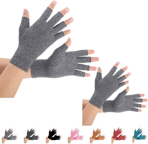 Brace Master 2 Pairs Arthritis Compression Gloves for Arthritis Pain Relief, Rheumatoid, Osteoarthritis, and Carpal Tunnel for Men and Women, Fing...
