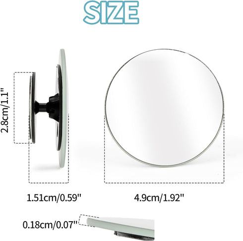 Blind Spot Mirror - PSLER 2" Round Frameless Convex Car Side Mirror, 360° Wide Angle Side View Mirror Accessories with Self Adhesive Back for Car ...