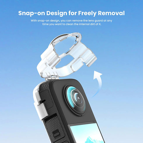 LICHIFIT Transparent PC Lens Cap for Insta360 X3 Panoramic Camera Lens Guard Cover Lens Protective Frame Case Accessories...