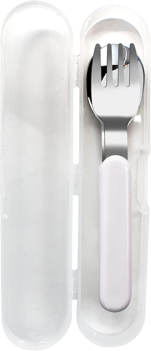 VANRA 2-Piece Children Fork And Spoon Set 18/10 Stainless Steel Child Flatware Set Kids Utensils Set with Case for Lunch Box...