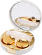 Honbay Fashion Marble Contact Lens Case Portable Contact Lens Box Kit with Mirror (Round) (Gold)...