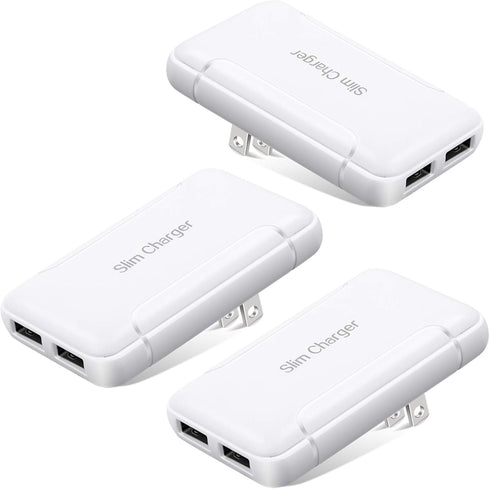 USB Charger Plug, Excgood Ultra Compact USB Wall Charger Foldable Wall Plug Compatible with Home Camera, iPhone 13 Pro Max/12/11/Xr/Xs/X, Galaxy S...