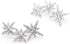 3 Star Constellation Ear Climber Crawler Earrings White Gold Plating...