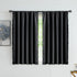 Treatmentex Pom Pom Blackout Curtains Black 45" Half Window Curtain Set for Small Window Basement Laundry Short Drapes 2Panels Rod Pocket...