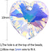 LONGWIN 60pcs AB Heart Shaped Crystal Beads 10mm Top Drilled Adabele Austrian Glass Pendants Beads Charms for DIY Project Earring, Necklaces, Brac...