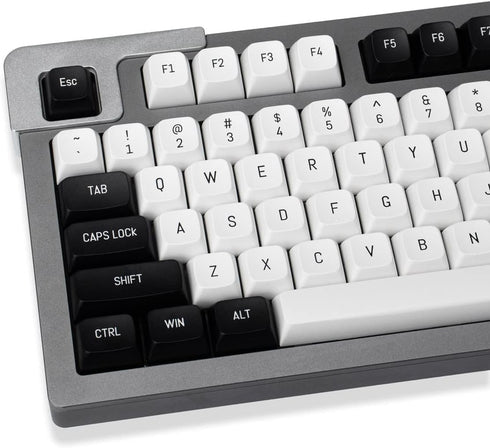 Black and White Keycaps Set 150 Keys MSA Profile Doubleshot Custom Keycaps for Cherry MX Gateron Kailh Box Switches Mechanical Gaming Keyboard...