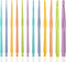 Plastic Crochet Hooks 12 pcs Different Sizes (2.0mm - 10.0mm) Crochet Needles QLRFFLJOY Colorful Crochet Hook Set DIY Yarn Weaving Tools for Scarf...