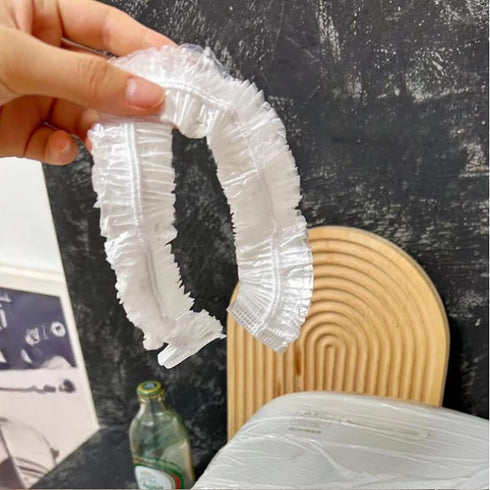30PCS Disposable Furniture Dust Cover Large Dust Cover Clear Plastic Universal Small Kitchen Appliance Covers Dustproof with Elastic for Small App...