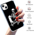Cat and Skull Case Compatible with iPhone 15 Plus, Hippie Trippy Creepy Skull and Kitten Case for iPhone 15 Plus, Trendy Cool TPU Bumper Phone Cas...