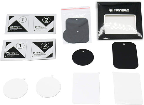Mount Metal Plates Replacement Kits with 3M Adhensive for magnetic Car Mount Phone Holder 4 Pack (2 Rectangle 2 Round)......