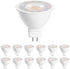 12 Pack MR16 GU5.3 LED Bulb 50W Halogen Equivalent, 5W 3000K Soft White, 450 Lumens, 38 Degree Spot Lighting for Indoor/Outdoor Flood Track Recess...