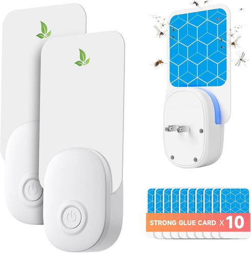 2024 Upgraded 3 in 1 Flying Insect Trap with 3 Light Modes, Fruit fly Traps for Indoors with 10 Glue Boards, Gnat Traps for House Indoor Potted Pl...