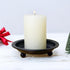 2 Pcs Candle Plate Iron Candle Holder for Pillar Candles Black Metal Candle Stand for Dinning Table Wedding Party Decor...