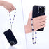 Beaded Phone Charm, Evil Eye Beaded Lanyard Wrist Strap Gemstone Phone Charm Handmade Phone Chain Strap Keychain for Men Women Girls Cell Phone St...