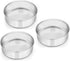 E-far 6 Inch Cake Pan Set of 3, Stainless Steel Round Smash Cake Baking Pans Tins, Non-Toxic & Healthy, Mirror Finish & Dishwasher Safe...