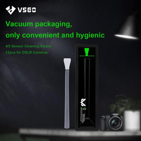 VSGO V-S01E Camera Sensor Cleaning Kit Micro Four Thirds 4/3 Sensor Cleaning 12pcs 12mm Sensor Cleaning Swabs Compatible for DSLR Cameras...