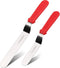 Angled Icing Spatula, Stainless Steel Offset Spatula, Cake Spatula Set of 2 Red 6" & 8"...