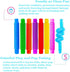 32Pack Pop Tubes, Fidget Tubes for Children and Adult Sensory Fidget Toy Set for Stress and Anxiety Relief Educational Learning Toys for Kids...