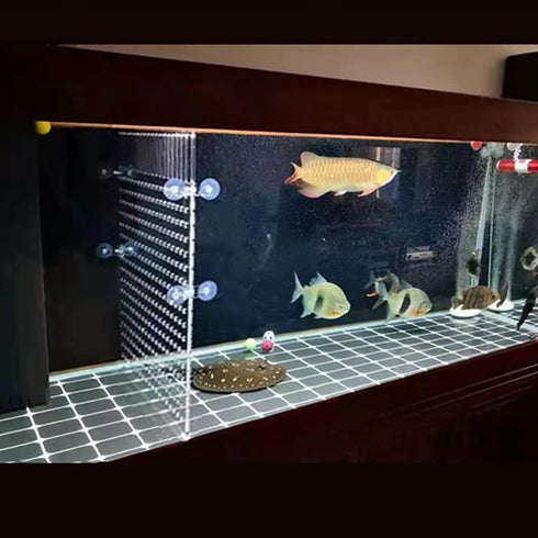 Aquarium Fish Tank Divider Acrylic Isolation Grid Board with Suction Cups Included Clear Fish Separator Transparent Plate Baffle Cover Blocking Fi...