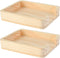 2 Pieces 4x6 Memo Holder Desk Memo Pad Holder for Desk 4x6 Paper Tray Holder Wooden Paper Holder for Desk Note Card Holder Fits 4 x 6 Inches Note ...