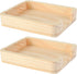 2 Pieces 4x6 Memo Holder Desk Memo Pad Holder for Desk 4x6 Paper Tray Holder Wooden Paper Holder for Desk Note Card Holder Fits 4 x 6 Inches Note ...