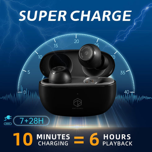 Rose Technics Ceramics True Wireless Stereo Earbuds, Bluetooth 5.3 High-Fidelity Headphones with HD Mics, 60ms Gaming Earphones, 35H Playtime with...