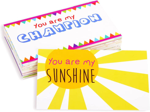 Juvale 60 Pack Motivational Lunch Box Notes for Kids – Cute, Joking, and Encouraging Note Cards to Inspire Kids to do Their Best in School (2 x 3....
