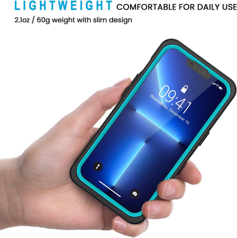 Lanhiem for iPhone 13 Pro Max Case, IP68 Waterproof Dustproof Shockproof Cases with Screen Protector, Full Body Protective Front and Back Cover fo...