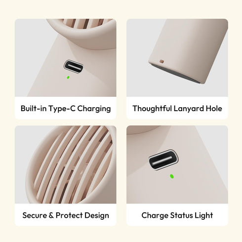 Portable Handheld Mini fan, Powerful Turbo Fan 14h Max Cooling Time, 3600mAh USB Rechargeable Hand Held Fan Personal Fans with 3 Speeds for Travel...