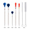 5PCS Thick Glass Graduated Dropper Pipettes Fluid and Liquid Pipettors 1ml 2ml 5ml 10ml 2PCS for Each with Caps and 2PCS Washing Brushes (33cm-13i...