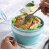 CARTINTS 950ml Collapsible Bowls-Silicone Food Storage Containers-Prep/Storage Bowls with Lids-Silicone Lunch Containers, Ideal for Travel and Cam...